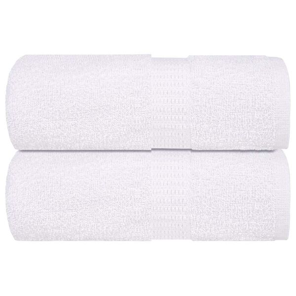 vidaXL Wash Towels "FROGN" 2 pcs White 30x30 cm 360 gsm