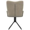vidaXL Swivel Dining Chairs 2 pcs Light Grey Velvet