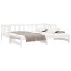 vidaXL Day Bed with Trundle without Mattress White 90x200 cm Solid Wood