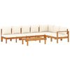 vidaXL 5 Piece Garden Sofa Set with Cushions Solid Wood Acacia