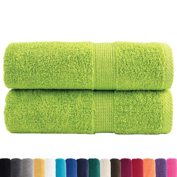 vidaXL Premium Wash Towels SOLUND 2 pcs Apple Green 30x30 cm 600 gsm