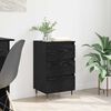 vidaXL Sideboard with Drawer Black oak 35 x 40 x 70 cm Engineered wood