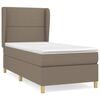vidaXL Box Spring Bed with Mattress Taupe 90x190 cm Fabric