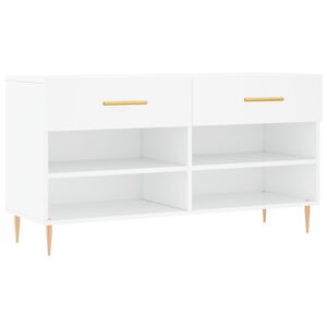 vidaXL Shoe Bench White 102x35x55 cm Engineered Wood