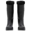 vidaXL Rian Boots with Removable Socks Black Size 42 PVC