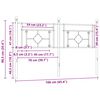 vidaXL Metal Replace Headboard White 160 cm