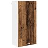 vidaXL Hanging Cabinet with Door Old Wood and White 50 x 31 x 100 cm