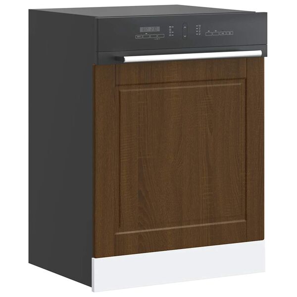 vidaXL Dishwasher Panel Porto Brown Oak 60x1.5x67 cm Engineered Wood