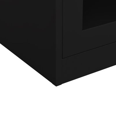 vidaXL Office Cabinet Black 90x40x70 cm Steel