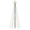 vidaXL LED Christmas Tree with Spikes 220 LEDs Colourful 180 cm