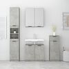 vidaXL 4 Piece Bathroom Cabinet Set Concrete Grey Engineered Wood