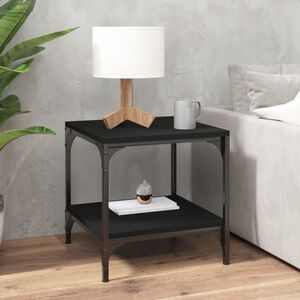 vidaXL Side Table Black 40x40x40 cm Engineered Wood