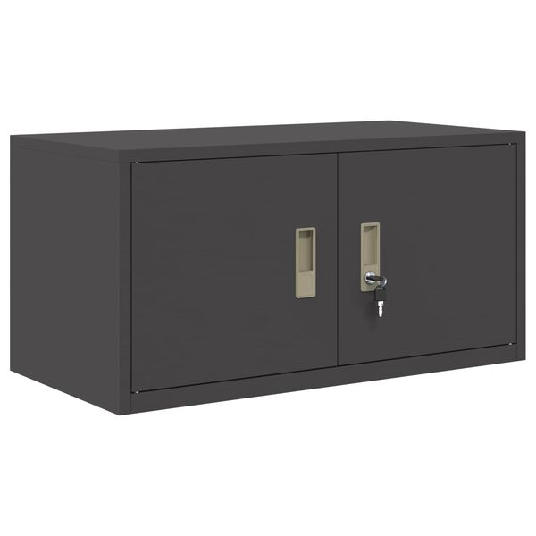 vidaXL Storage Cabinet Black 80 x 40 x 40 cm Steel