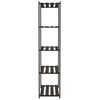 vidaXL 5-Tier Storage Rack Black 80x38x170 cm Solid Wood Pine
