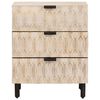 vidaXL Bedside Cabinet White 50 x 33 x 62 cm Solid Mango Wood