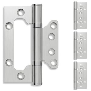 vidaXL Hinge 4 pcs 100 x 75 x 13 mm Silver Steel
