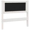 vidaXL Upholstered Headboard White 90 cm Solid Pine Wood