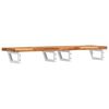 vidaXL Basin Shelf Wall Mounted Steel and Solid Wood Acacia