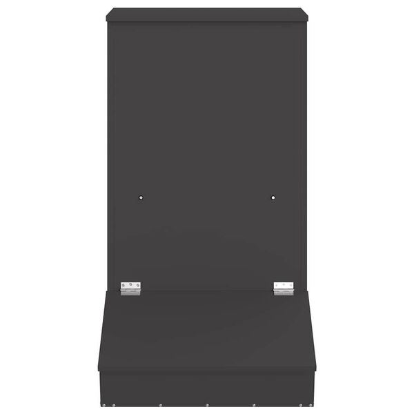 vidaXL Pig Feeder Black 55 x 51 x 91.5 cm Cold-Rolled Steel