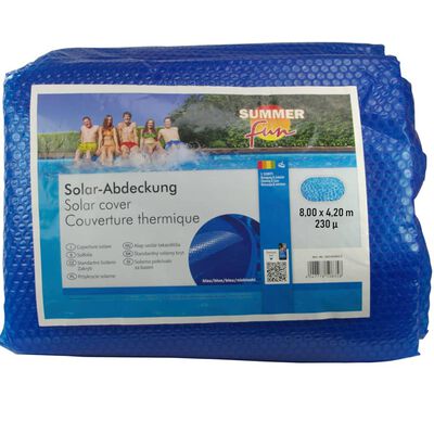 Summer Fun Summer Pool Solar Cover Oval 800x420 cm PE Blue