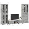 vidaXL TV Cabinet Set with Drawer Concrete Grey Engineered Wood