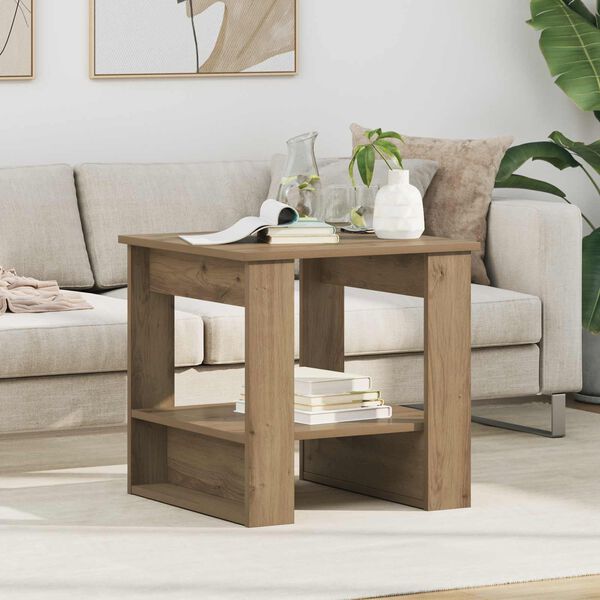 vidaXL Coffee Table Artisan Oak 51 x 50 x 50 cm Engineered Wood