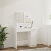 vidaXL Dressing Table with LED White 86.5x35x136 cm