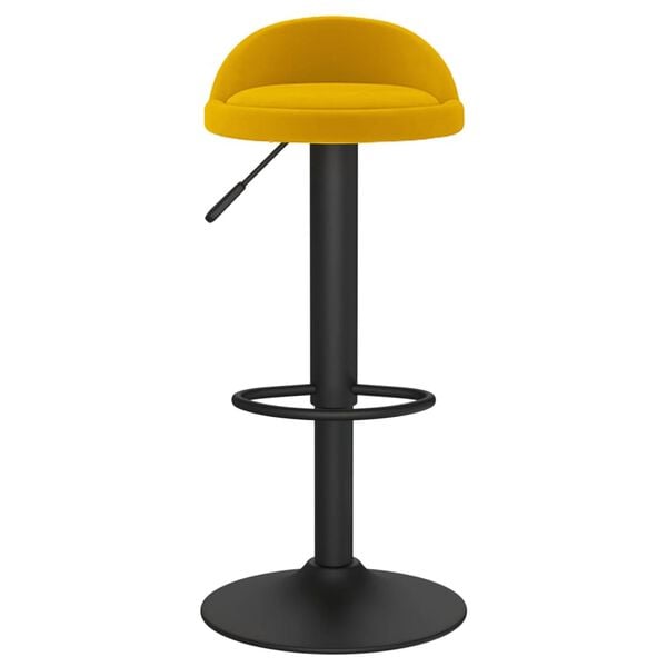 vidaXL Bar Stools 2 pcs Yellow Velvet