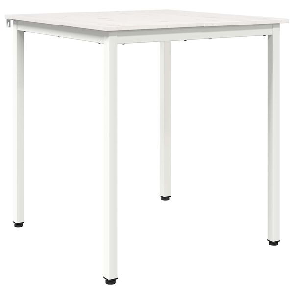 vidaXL Dining Table White 70 x 70 x 75 cm Solid Pine Wood
