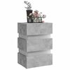 vidaXL LED Bedside Cabinet Concrete Grey 45x35x67 cm Engineered Wood