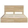 vidaXL Storage Bed with Drawer Sonoma Oak 160 x 200 cm Engineered Wood