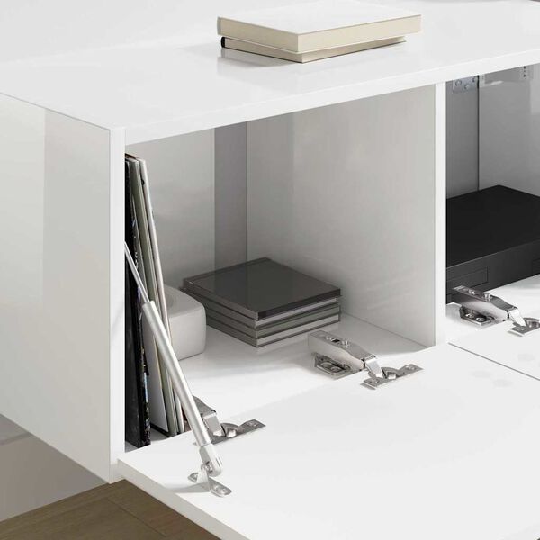 vidaXL TV Wall Cabinet 2 pcs Gloss White 78.5 x 31 x 29.5 cm