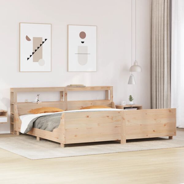 vidaXL Bed Frame without Mattress 200x200 cm Solid Wood Pine