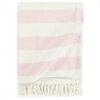 vidaXL Throw Cotton Stripe 125x150 cm Old Pink