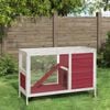 vidaXL Rabbit Hutch Mocha 103x44x69.5 cm Solid Wood Pine