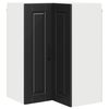 vidaXL Kitchen Cabinet with Door Black 57 x 57 x 80 cm Engineered Wood