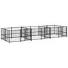 vidaXL Outdoor Dog Kennel Steel 11.26 m&sup2;