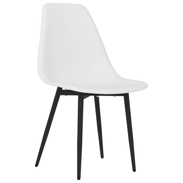 vidaXL Dining Chairs 6 pcs White PP