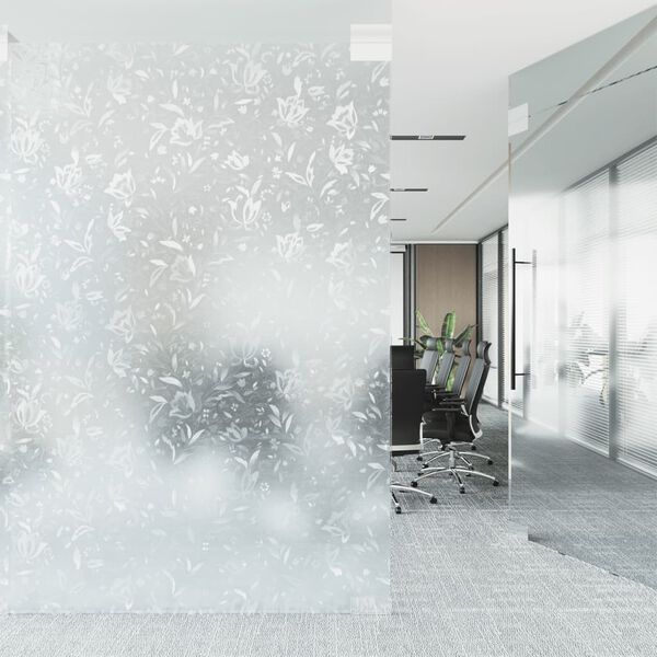 vidaXL Window Film Frosted Flower Pattern 90x500 cm PVC