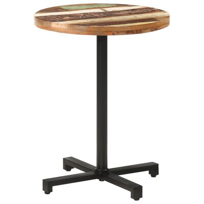 vidaXL Bistro Table Round Ø60x75 cm Solid Reclaimed Wood