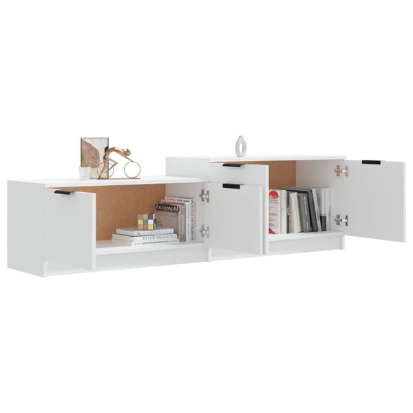 vidaXL TV Cabinet White 158.5x36x45 cm Engineered Wood