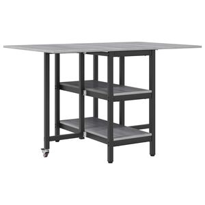 vidaXL Dinning Table 122 x 80 x 76.5 cm Engineered Wood Grey Sonoma