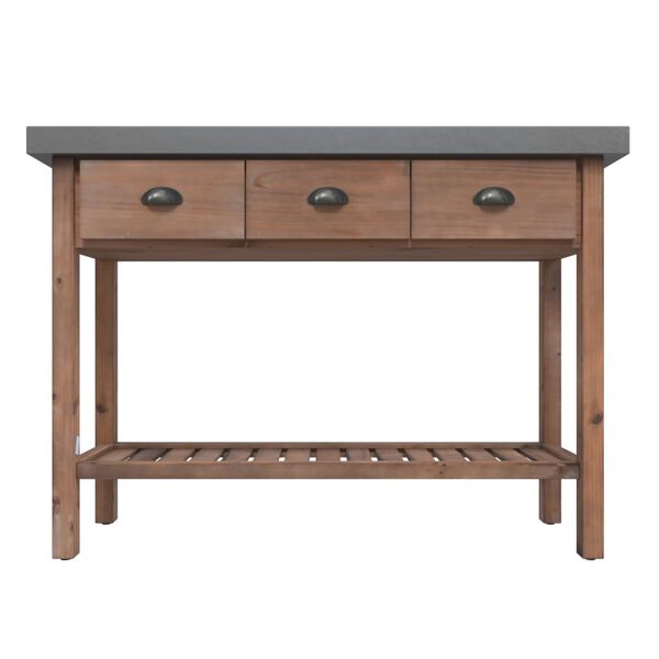 vidaXL Console Table 110x35x80 cm Solid Wood Fir