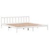 vidaXL Bed Frame without Mattress White 200x200 cm Solid Wood Pine