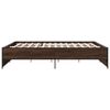 vidaXL Bed Frame without Mattress Brown Oak 180x200 cm Super King