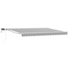 vidaXL Manual Awning Frame with LEDs Anthracite and White 5 x 3 m
