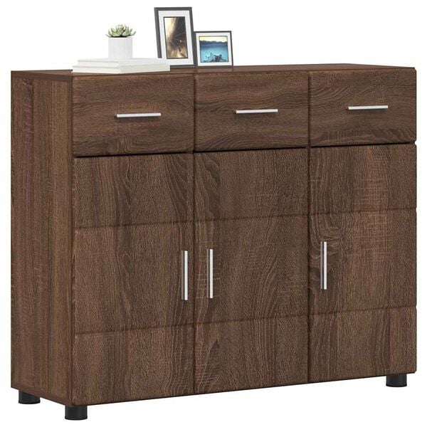 vidaXL Sideboard Brown Oak 88.5 x 30.5 x 73 cm Engineered Wood