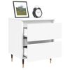 vidaXL Bedside Cabinet White 40x35x50 cm Engineered Wood