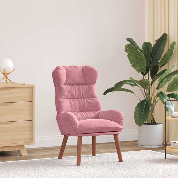 vidaXL Armchair Pink 69 x 74 x 93 cm Velvet