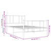 vidaXL Metal Bed Frame without Mattress with Footboard Black 80x200cm
